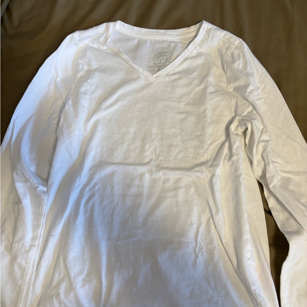 long sleeve basic girls tee